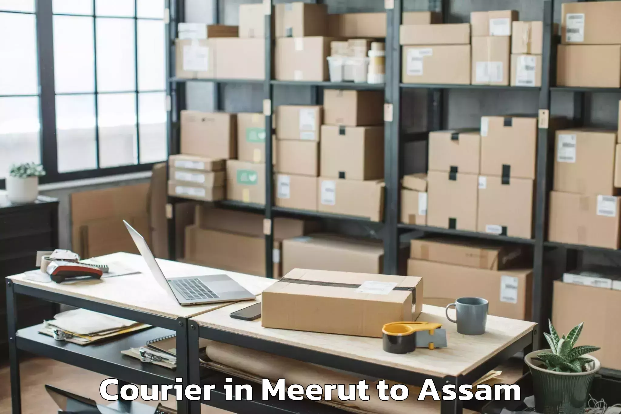 Easy Meerut to Kalaigaon Courier Booking